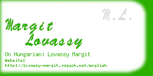 margit lovassy business card